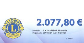 Donacija Lions Kluba Piramida Maribor